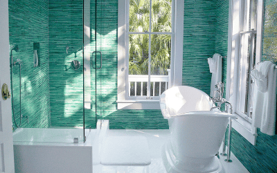 The Cure for a Boring Bathroom? Eye-Catching Tiles That Wow
